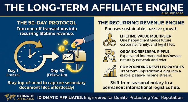 Join the Idiomatic Affiliates community to generate passive income as a notary!