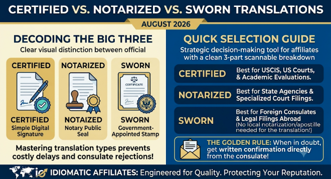 Idiomatic Affiliates provides professional translation services for US notaries.