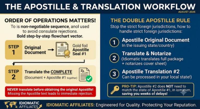 Idiomatic Affiliates is the expert on notarized and apostilled translations.